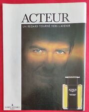 Publicité de presse: Parfum ACTEUR de Loris AZZARO Eau de Toilette Paris  1989
