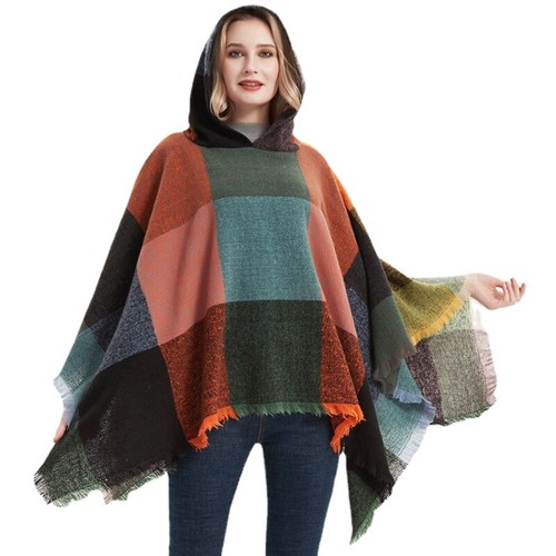 Femme écossais cape tricoté - femme,