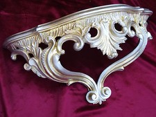 Console Murale Étagère Or