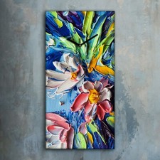 Horloge murale sur toile 30x60