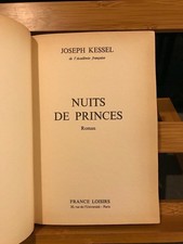 Joseph Kessel Nuits des princes roman éditions France Loisirs non daté
