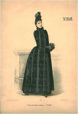 Gravure ancienne mode VRG