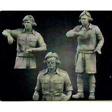 Kit maquette résine 1/35 3 pièces soldats britanniques équipage de chars WW2 ...