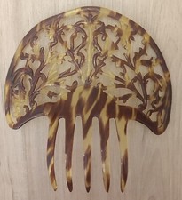 Ancien Grand Peigne À Cheveux Écaille/Mode Accessoire Coiffure Ancien/Hair Comb