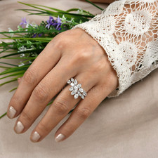Bague Grappe Si / H Marquise