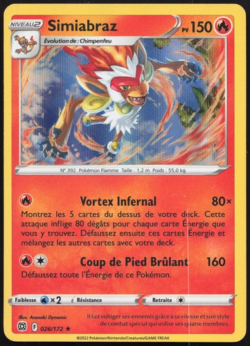 Carte pokémon simiabraz - pokémon,