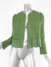 PETER SOM Womens Green Tweed