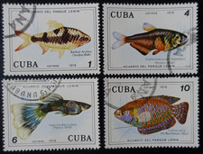 TIMBRES du 1CUBA - POISSONS