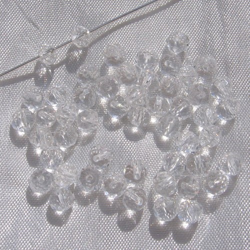 Lot perles facettes 6x4mm - lot,