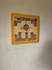 tableau peinture acrylique sur toile carré décoration intérieur abstrait 