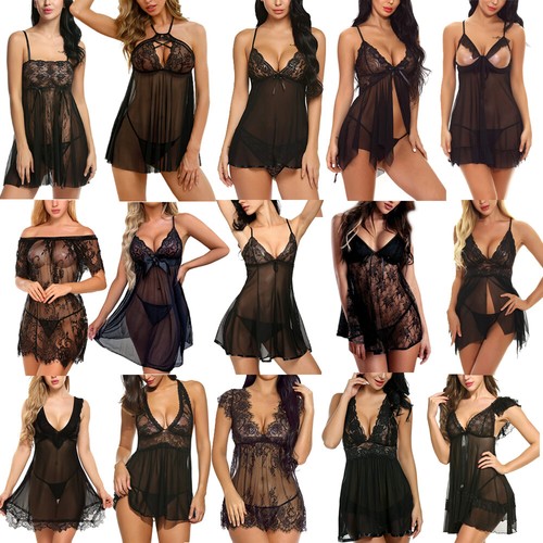 Black-Sexy-Lingerie-Womens-Lac