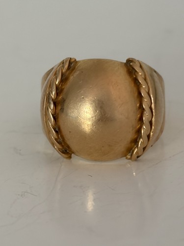 7867 bague dôme vintage or - 7867-,