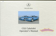 Livre Du Propriétaire Manuel 2001 MERCEDES CLK320 CLK430 CABRIOLET CONVERTIBLE