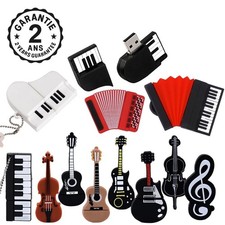 Clé USB 2.0 Instrument Note de Musique Guitare Piano Violon 128 64 32 16 8 4 Go