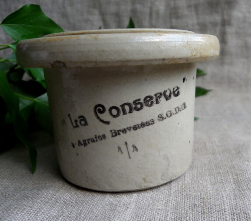 Ancien pot terrine grès - ancien,