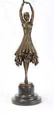 Sculpture en Bronze Femme Kita Danseuse Sur Base Marbre Figure de Art Déco
