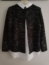 Pull Chemise, Miss Liberto, Noir/Blanc, Taille M