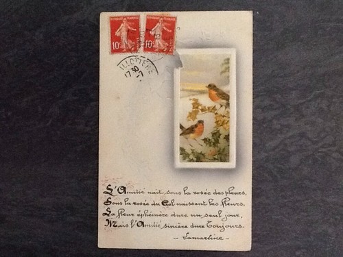 Illustree cadre relief - cp,