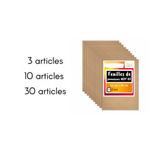 Creative Deco A3 MDF Panneau Feuille Planche Bois | 420x300x3 mm | 3 Variantes