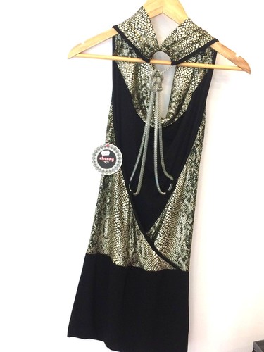 Robe moulante sexy noir or - moulante,