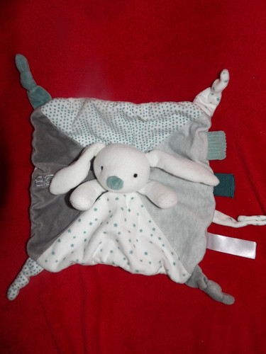 Doudou plat obaibi - plat, blanc