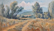 Tableau ancien huile paysage