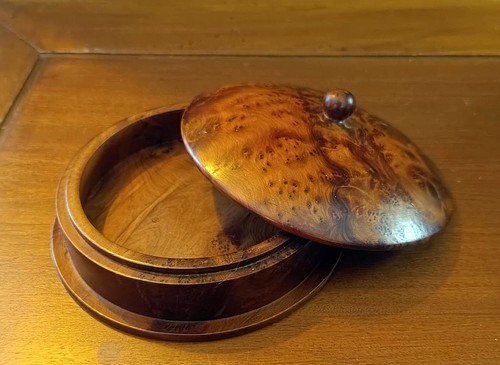 Boîte ronde art déco - boîte, 14,5cm