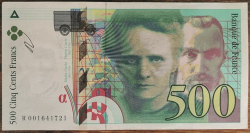 Billet 500 francs pierre et - de,