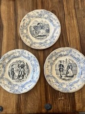 -ASSIETTE parlante céramique PROVERBES & MILITAIRES L'Habit ne fait pas le Moine