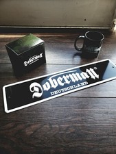 Vintage plaque metal DOBERMAN