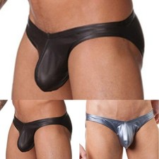 Hommes Faux Cuir Slip Cuir