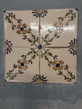 4 Anciens Carreaux Carrelages 14cm ×14cm Azulejos Tiles Déco Crédence Cuisine 