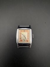 montre art deco mecanique 1930 1940 NOS à reviser chromée 25mm bi-ton B1