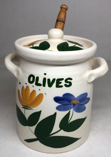 Ancien pot olives des - pot,