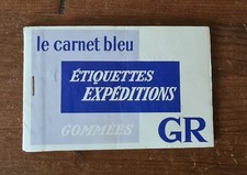 Vintage Ancien Carnet Étiquettes gommées " Le carnet bleu"