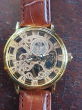 MONTRE SEWOR SKELETON AUTOMATIC WATCH MONTRE SQUELETTE ELEGANTE PLAQUE OR