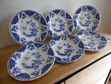 SIX ASSIETTES CREUSES FAIENCE