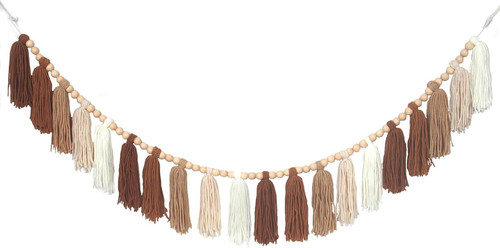 Brown boho yarn wood - brown,