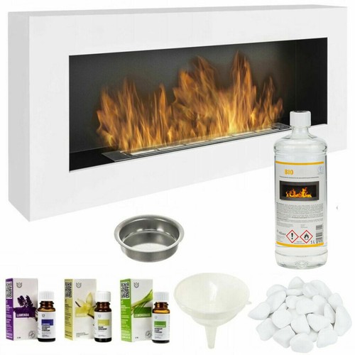 Cheminée bio éthanol - bio, blanc