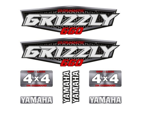 Kit stickers yamaha grizzly - kit, de
