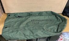 GENUINE US ARMY DUFFEL BAG WITH STRAPS GREEN NYLON "WRIGHT" SUPER EX COND !!!!!