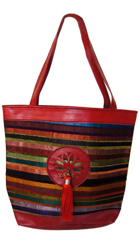 Leather handbag moroccan - leather,