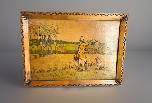 Boîte ancienne bois signée - boîte,