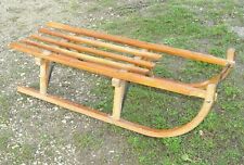 BELLE ANCIENNE LUGE EN BOIS DAVOS GERMINA années 80 COLLECTION DECO SPORT CHALET