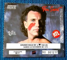 ticket billet place concert Bernard LAVILLIERS 1986 PARIS