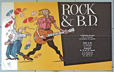 AFFICHE EXPOSITION ROCK & BD