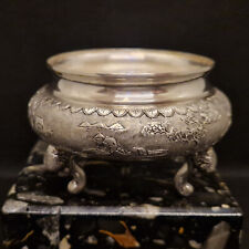 Vietnam - Coupelle en argent massif - Tripode, éléphants, paysages lacustres