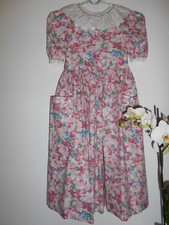 BONPOINT VINTAGE ROBE LONGUE BRODEE 10 ANS  TBE + serre tête COLISSIMO GRATUIT