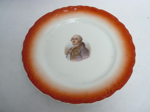 Assiette porcelaine roi louis - assiette,