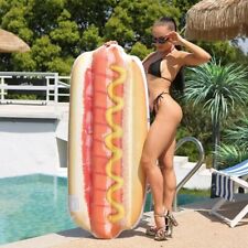 Matelas Gonflable Flottant Hot Dog Piscine Mer Lit Plage Loisir Activité Détente